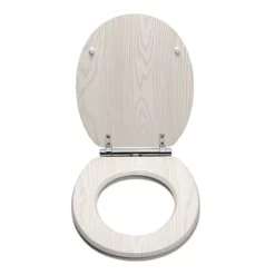 Croydex Maitland White Oak Effect Flexi-Fix Toilet Seat With Soft Close And Quick Release -smedbo shop wl605122h d3