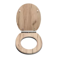 Croydex Corella Grey Oak Effect Flexi-Fix Toilet Seat With Soft Close And Quick Release -smedbo shop wl605231h d2