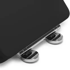 Croydex Iseo Black D-Shaped Flexi-Fix Toilet Seat With Soft Close And Quick Release -smedbo shop wl610321h d3