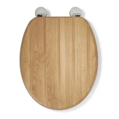 Croydex Tramonti Oak Effect Flexi-Fix Toilet Seat -smedbo shop wl610576h d1
