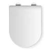 Croydex Malo D-Shape White Flexi-Fix Toilet Seat With Soft Close And Quick Release