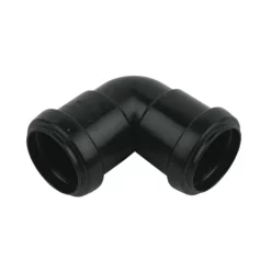 FloPlast 32mm Black Push-Fit 90° Bend