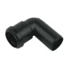 FloPlast 40mm Black Push-Fit 90° Conversion Bend