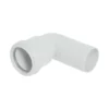 FloPlast 32mm White Push-Fit 90° Conversion Bend