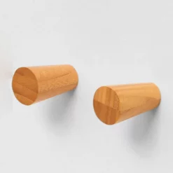 Victorian Plumbing Wooden Robe Hooks Bamboo (Pack Of 2)
