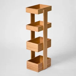 Victorian Plumbing Freestanding Wooden Storage Caddy Bamboo -smedbo shop wscbb d1