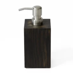 Victorian Plumbing Wooden Soap Dispenser Dark Oak -smedbo shop wspdo d1