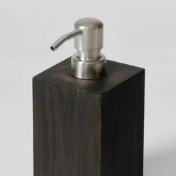 Victorian Plumbing Wooden Soap Dispenser Dark Oak