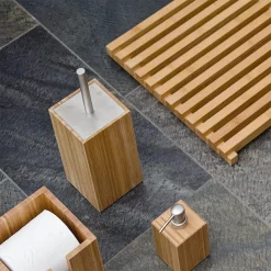 Victorian Plumbing Wooden Toilet Brush & Holder Bamboo