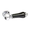 Imperial Chrome & Black Ceramic Cistern Lever Handle
