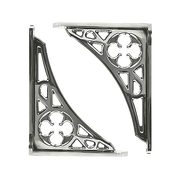 Imperial Ironbridge Polished Nickel High Level Cistern Brackets (Pair) 1 Imperial Ironbridge Polished Nickel High Level Cistern Brackets (Pair)