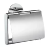 Smedbo Time Toilet Roll Holder With Lid - Polished Chrome