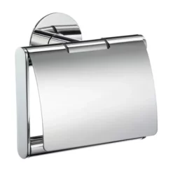 Smedbo Time Toilet Roll Holder With Lid - Polished Chrome