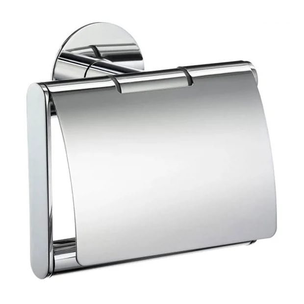 Smedbo Time Toilet Roll Holder With Lid - Polished Chrome 1 Smedbo Time Toilet Roll Holder With Lid - Polished Chrome