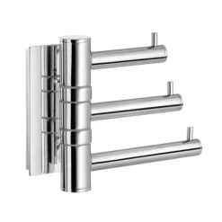 Smedbo Pool Swing Arm Triple Hook - Polished Chrome